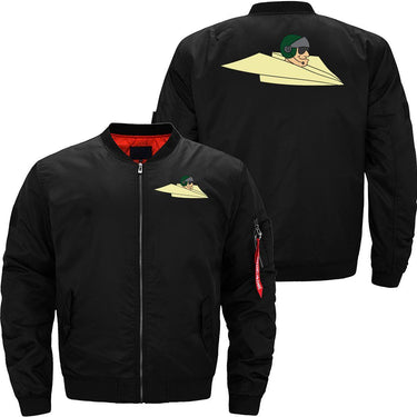 Military pilot fighter pilot in paper plane JACKET THE AV8R